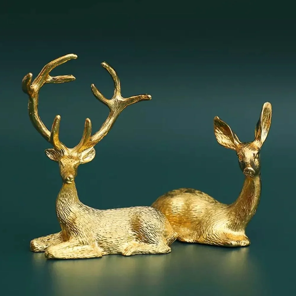 Gold deer set ring holder - Picture 1 of 6